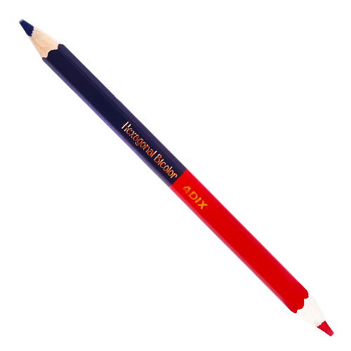 MEDID - Lápiz Bicolor de color azul y rojo punta fina